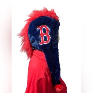 Boston Red Sox Hat Adult Blue and Red Mohawk  Winter Embroidered Cap